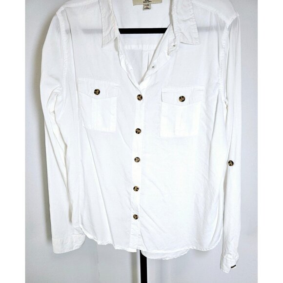 Thread + Supply Button Down Shirt - Bone - Women's Size X-LG - Picture 1 of 6